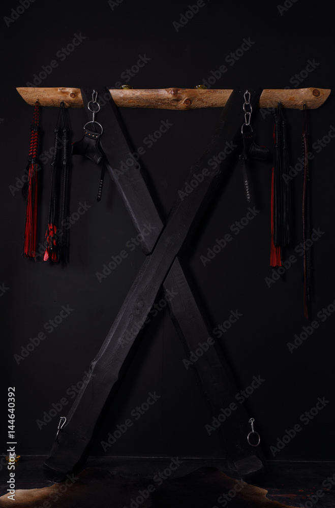 Wooden sexual bondage cross Stock Photo | Adobe Stock